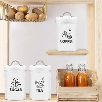 Red Barrel Studio® Canister Set Of 3,Kitchen Canisters With Lids Set ...